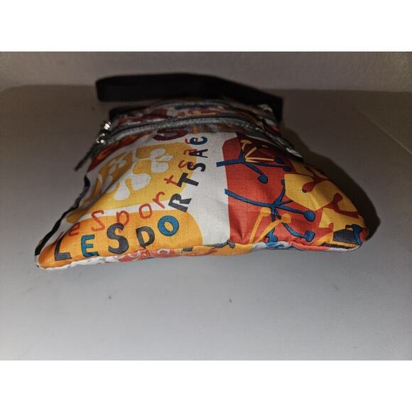 LeSportsac 3 Zipper Crossbody Purse Bag Multicolor Adjustable Strap 9”x7” - Picture 5 of 10